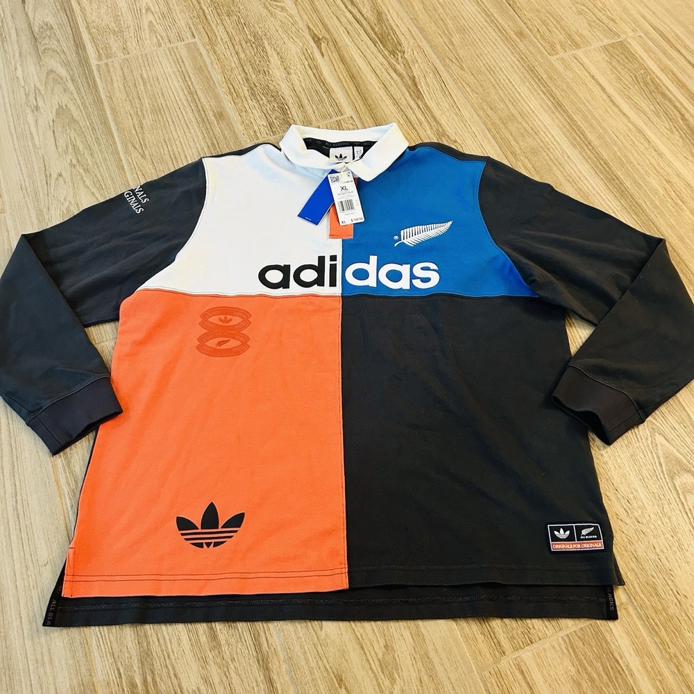 Adidas Originals Men's XL All Blacks Heritage Rugby Polo Shirt New Zealand $100